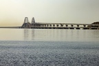 View of the Crimean bridge from the Kerch embankment